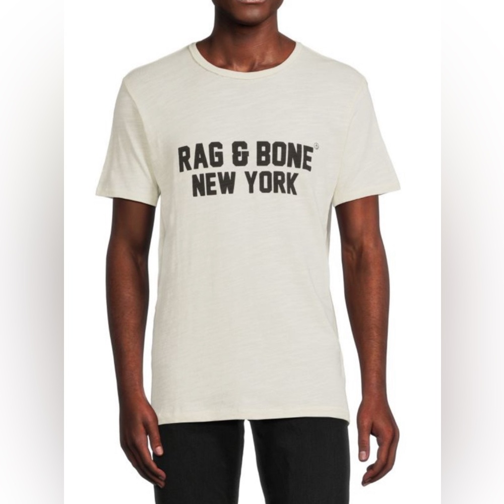 Rag & Bone Men's Off-White Graphic Tee